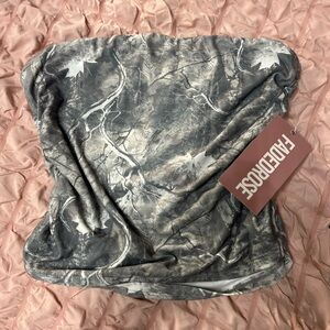 NWT faded rose Camo ruched tube top tank large
